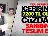 Bulduğu cüzdanı sahibine teslim etti