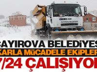 Çayırova Belediyesi Karla Mücadele Ekipleri 7/24 Çalışıyor