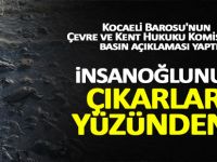 İnsanoğlunun çıkarları yüzünden...