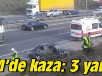 TEM’de kaza: 3 yaralı