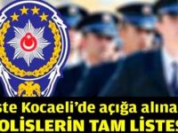 Kocaeli'de açığa alınan polislerin listesi