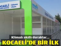 Kocaeli'de bir ilk: Klimalı akıllı duraklar