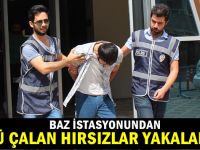 Baz istasyonundan akü çalan hırsızlar yakalandı