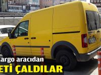 Kargo aracından paketi çaldılar