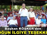 Köşker'den yoğun ilgiye teşekkür