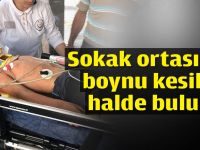 Sokak ortasında boynu kesilmiş halde bulundu