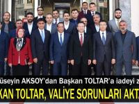 Vali Aksoy'dan Başkan Toltar'a ziyaret