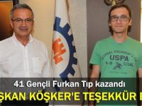 41 Gençli Furkan Tıp kazandı