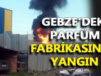 Gebze'deki parfüm fabrikasında yangın