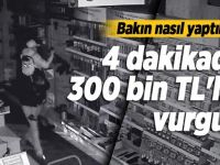 4 dakikada 300 bin TL'lik inşaat malzemesi çaldılar