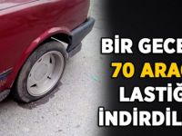 Gebze'de bir gecede 70 aracın lastiğini patlattılar!