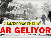 1 Mart'tan sonra kar geliyor