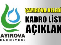 Çayırova Belediyesi kadro listesi açıklandı!