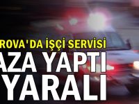 İşçi servisi kaza yaptı 7 işçi yaralı !