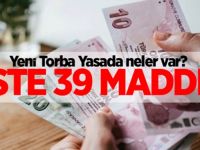 Yeni Torba Yasada neler var! İşte 39 madde