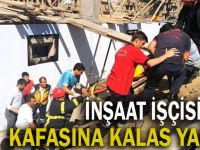 İşçinin üzerine kalaslar yağdı