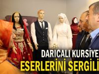 Darıcalı kursiyerler eserlerini sergiliyor