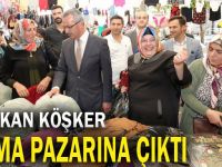 Başkan Köşker Cuma Pazarında