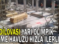 Dilovası Yarı Olimpik Yüzme Havuzu hızla ilerliyor