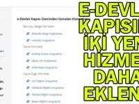 e-Devlet kapısına iki yeni hizmet daha eklendi