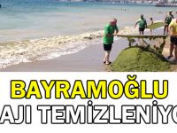 Bayramoğlu plajı temizleniyor