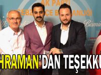 Kahraman'dan teşekkür