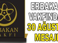 Erbakan vakfından 30 Ağustos mesajı