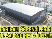 Darıcalı öğrencilerin spor salonu hızla ilerliyor