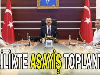 Valilikte asayiş toplantısı