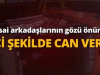 Forkliftin altında kalan işçi can verdi!