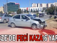 Gebze'de feci kaza: 6 yaralı!