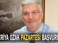 Zekeriya Özak Pazartesi başvuruyor