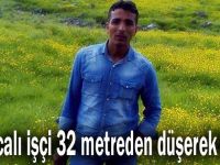 Darıcalı işçi 32 metreden düştü