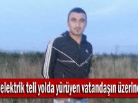 Elektrik teli üzerine düşünce akıma kapıldı