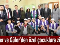 Köşker ve Güler'den özel çocuklara ziyaret