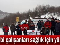 Farabi çalışanları sağlık için yürüdü
