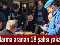 Jandarma aranan 18 şahsı yakaladı