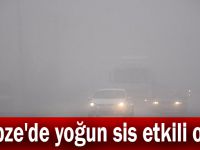 Gebze'de yoğun sis etkili oldu