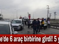 Gebze'de 6 araç birbirine girdi! 5 yaralı