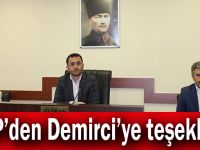 CHP’den Demirci’ye teşekkür!