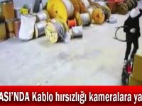 Dilovası'nda kablo hırsızlığı kameralara yansıdı!