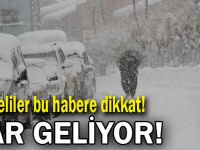 Kocaelililer dikkat! Kar geliyor