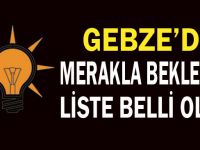 Gebze meclis üyesi listesi açıklandı!