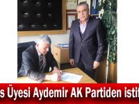 Meclis Üyesi Aydemir AK Partiden istifa etti