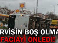 Servisin boş olması faciayı önledi!