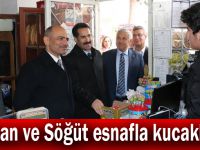 Yaman ve Söğüt esnafla kucaklaştı