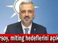 Eryarsoy, miting hedeflerini açıkladı