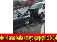 Gebze’de iki araç kafa kafaya çarpıştı! 1 ölü,4 yaralı