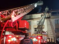 4 katlı binada korkutan yangın