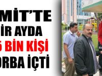 İZMİT’TE BİR AYDA 95 BİN KİŞİ ÇORBA İÇTİ